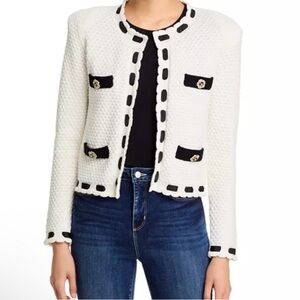 L'Agence Astor Ivory Cardigan NWOT